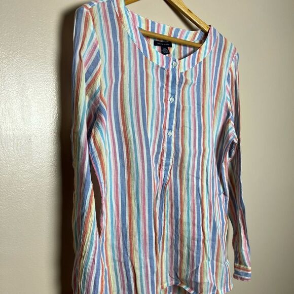 CLEARANCE! Tommy Hilfiger Colorful Striped Tunic Size L EUC - Picture 3 of 5
